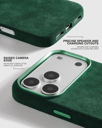 Pouzdro na telefon Alcantara — Evergreen