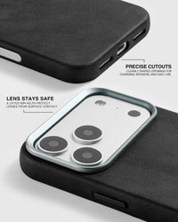 VINTAGE LEATHER PHONE CASE — BLACK