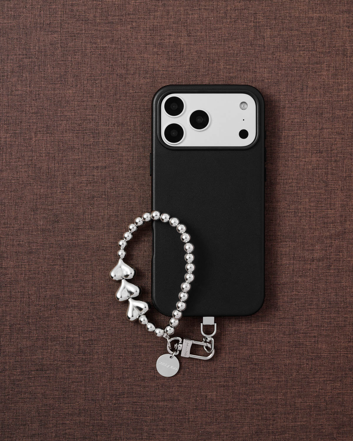 TRIPLE HEART PHONE STRAP