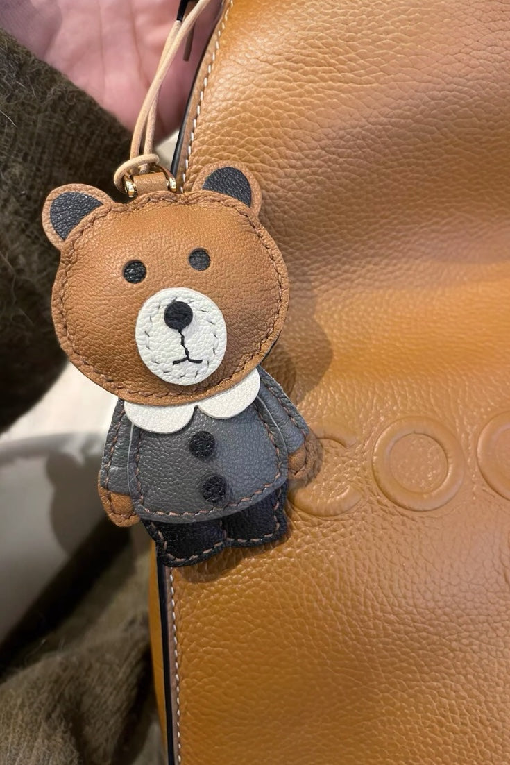 Teddy bear bag charm sale