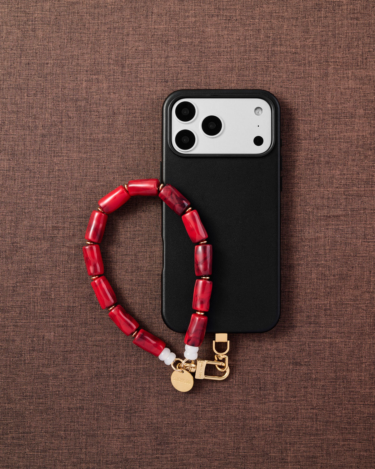 붉은 돌 휴대폰 줄