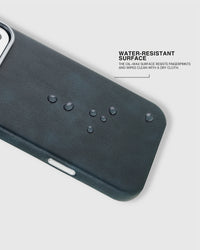 VINTAGE LEATHER PHONE CASE — BLUE