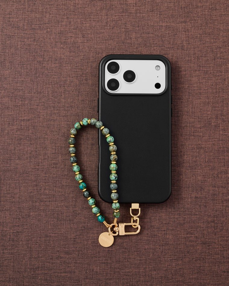 TURQUOISE SPECKLE ORBIT PHONE STRAP
