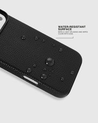 TEXTURED LEATHER CASE — BLACK