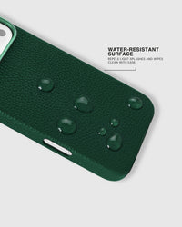 TEXTURED LEATHER CASE — GREEN