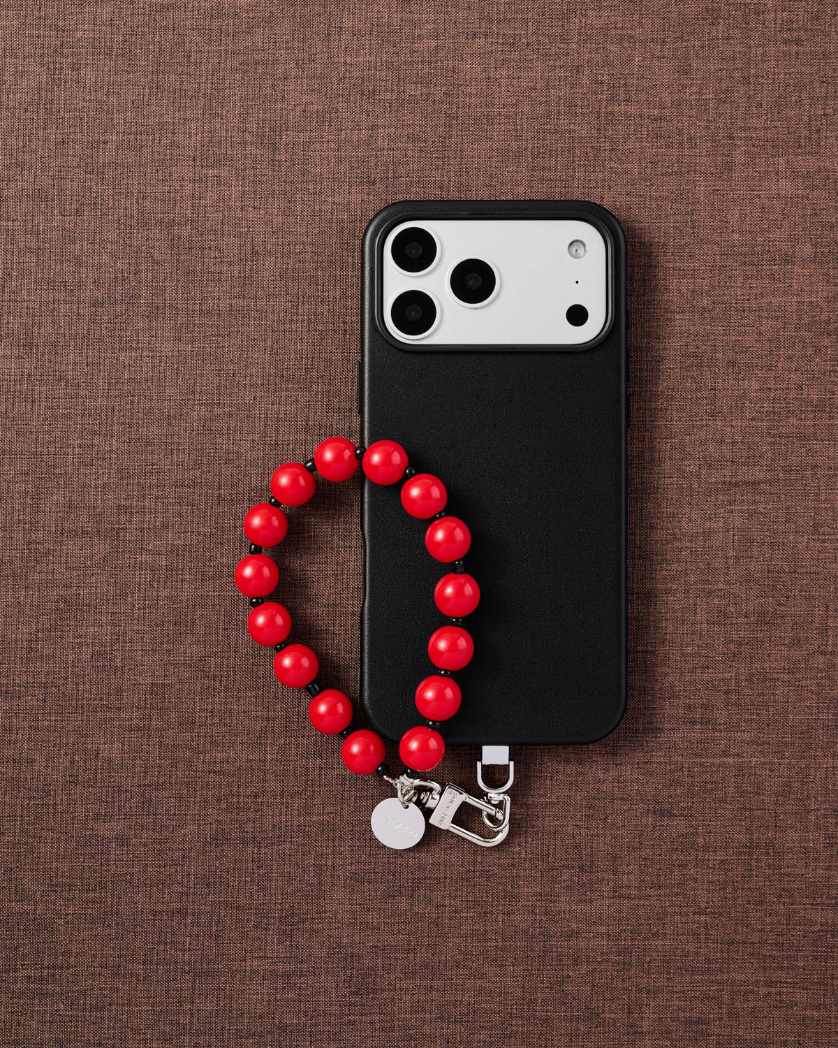 CORDINO PER TELEFONO CON PERLA ROSSA