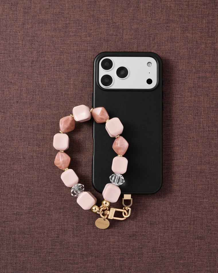 ROSE MARBLE MIX PHONE STRAP