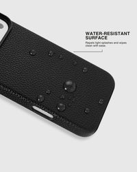 TEXTURED LEATHER CASE — BLACK