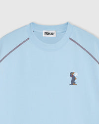 Back view of STICKYZOO Dachshund Bloom Ringer T-Shirt showing dachshund bloom composition with floral graphics
