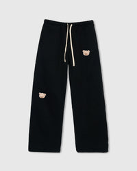 STICKYZOO Teddy Check-Ear Sweatpant alternate colorway with check-ear plush bear faces
