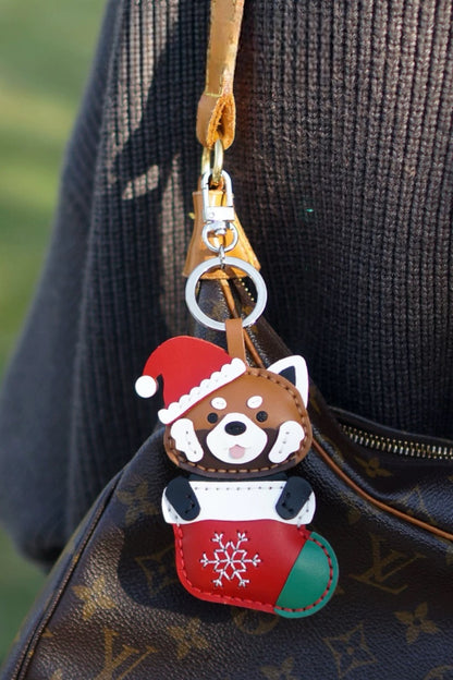 RACCOON CHRISTMAS BAG CHARM