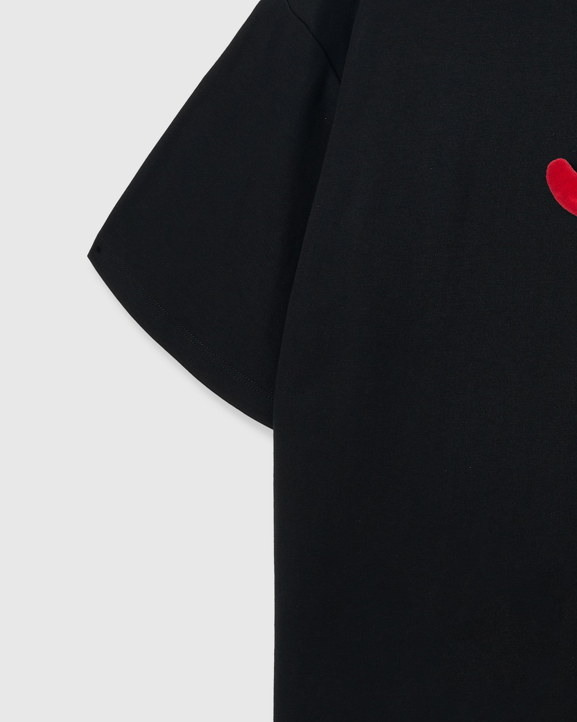 Handmade Plush Shrimp Tee · 230gsm Cotton, Oversized Black