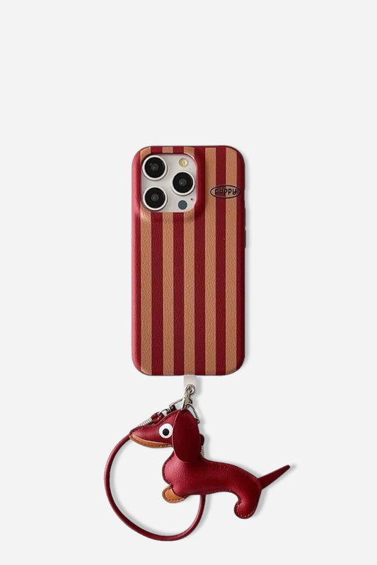 STRIPED DACHSHUND PUPPY CASE