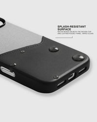 CUSTODIA PORTAFOGLIO PER TELEFONO — GRIGIO NERO