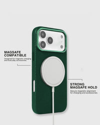 TEXTURED LEATHER CASE — GREEN