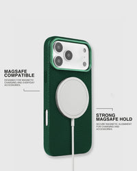 TEXTURED LEATHER CASE — GREEN