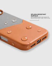 PORTEMONNEE TELEFOONHOESJE — GRIJS ORANJE
