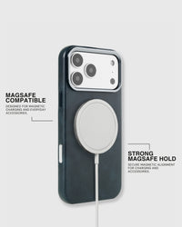 VINTAGE LEATHER PHONE CASE — BLUE