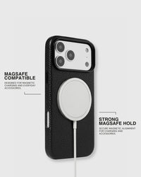 TEXTURED LEATHER CASE — BLACK