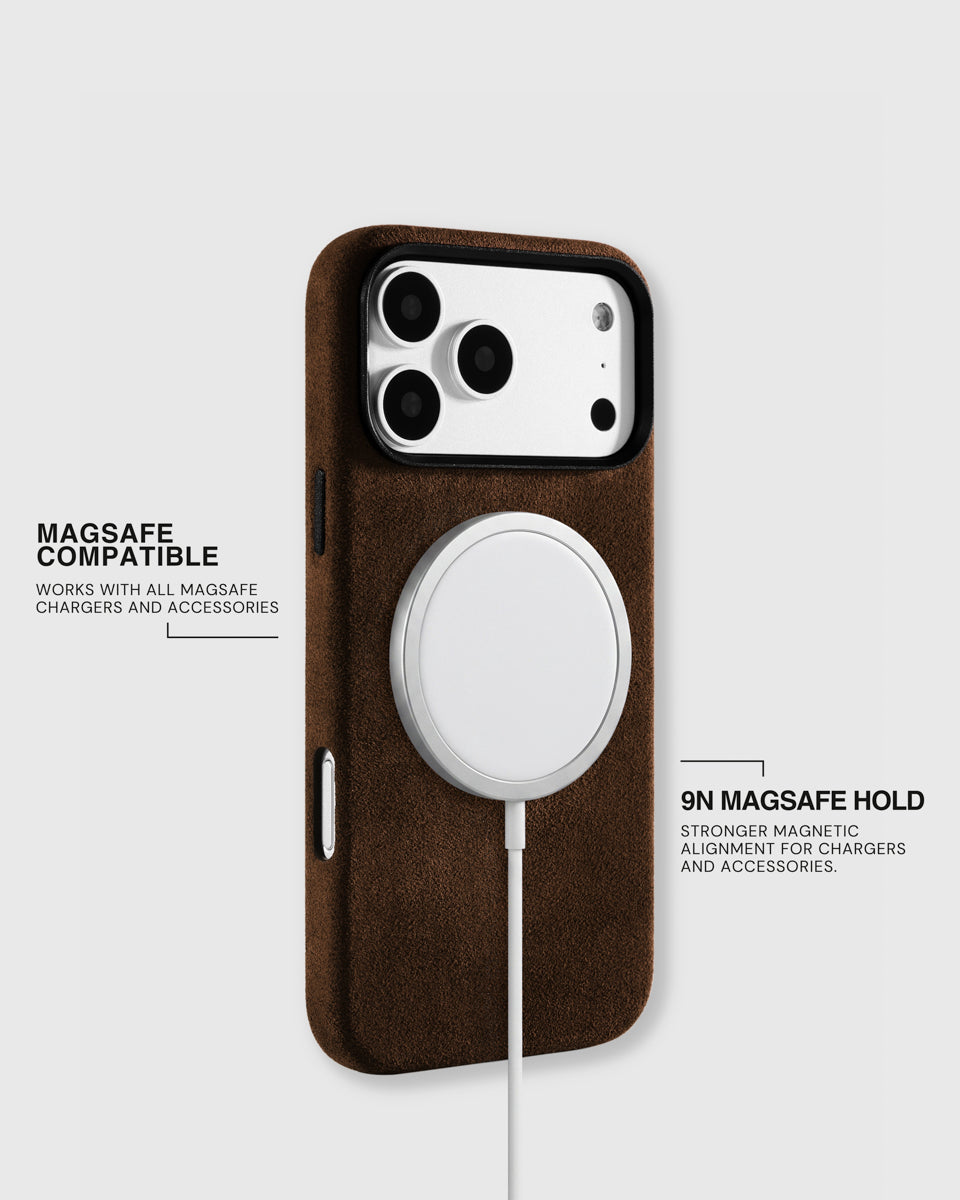 Espresso Alcantara MagSafe Phone Case for iPhone – STICKYZOO®