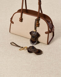 Labrador Retriever charm — finished one at a time, by hand. Real French Alran goatskin.
