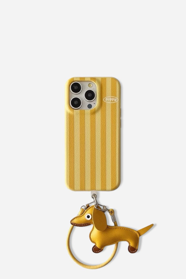 STRIPED DACHSHUND PUPPY CASE