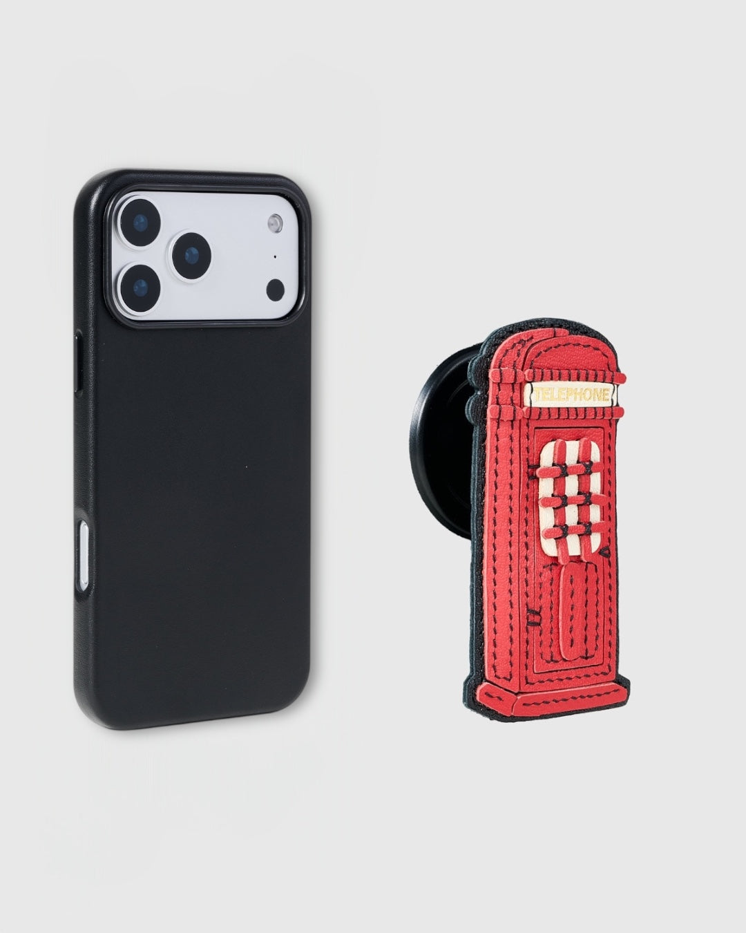 Sticky Zoo® レザー バッグチャーム＆キーチェーン – 18Kゴールドを