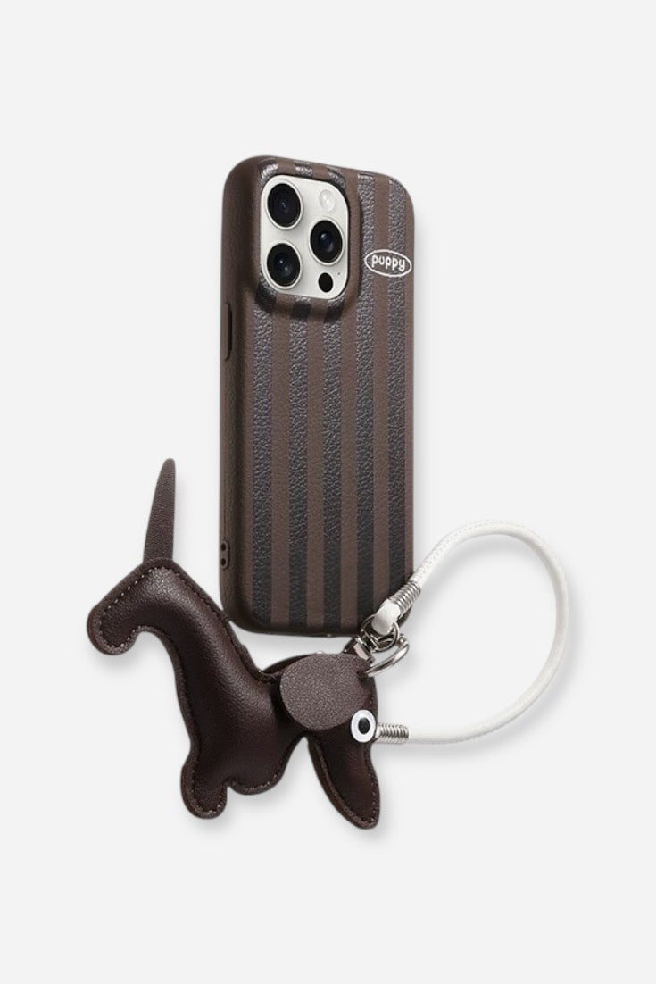 STRIPED DACHSHUND PUPPY CASE