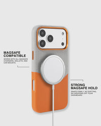PORTEMONNEE TELEFOONHOESJE — GRIJS ORANJE