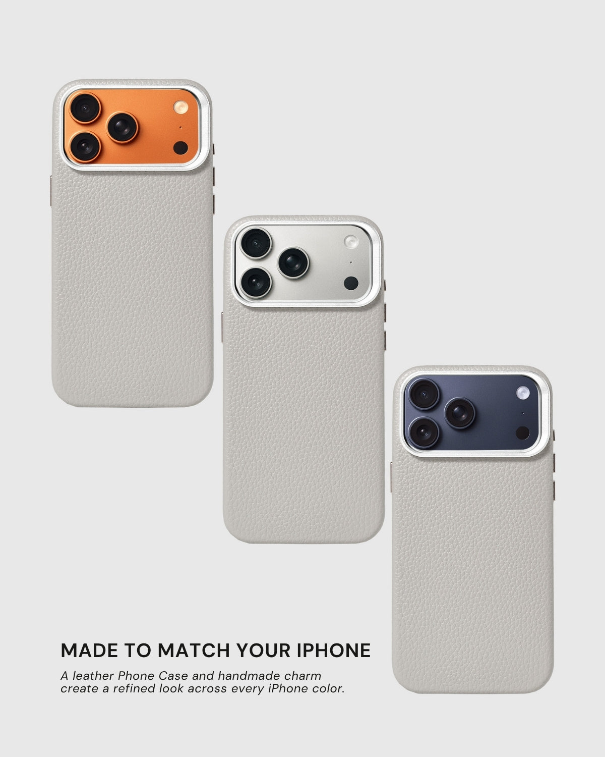 TEXTURED LEATHER CASE — GRAY