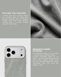 CUSTODIA PER TELEFONO IN DENIM — GRIGIO