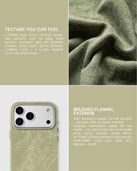 DENIM TELEFOONHOESJE — OLIVE