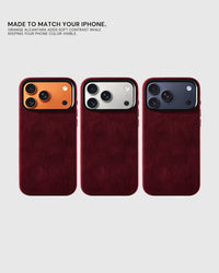 SARUNG TELEFON ALCANTARA — BORDEAUX