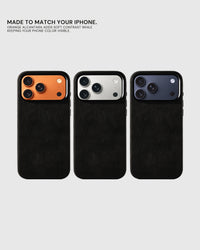 FUNDA PARA TELÉFONO ALCANTARA — NEGRA