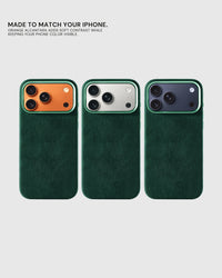 Pouzdro na telefon Alcantara — Evergreen