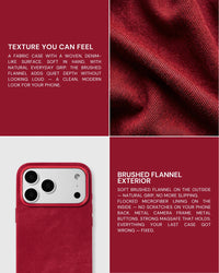 DENIM HANDYHÜLLE — ROT