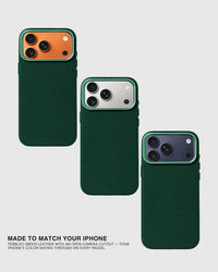TEXTURED LEATHER CASE — GREEN