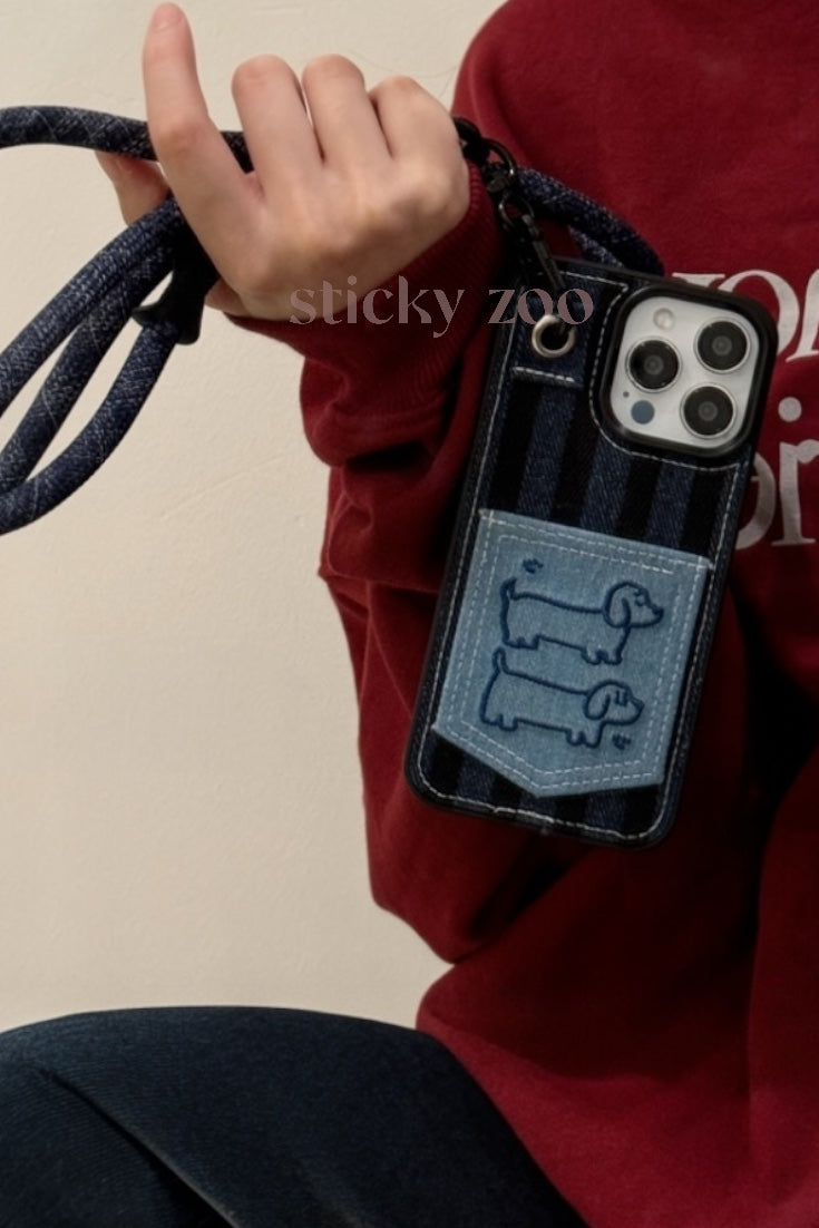 DENIM DACHSHUND CASE