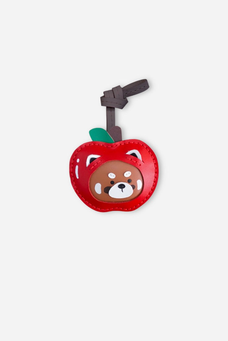 RACCOON APPLE CHRISTMAS BAG CHARM