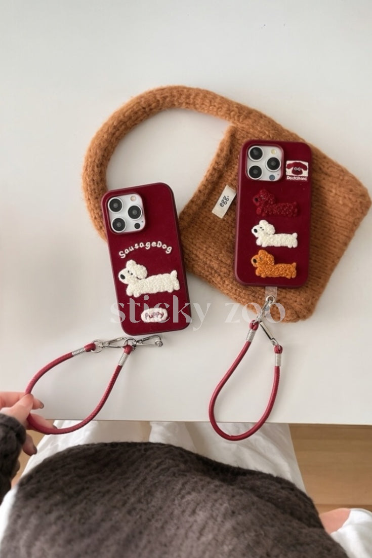 SAUSAGEDOG EMBROIDERED CASE