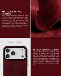 SARUNG TELEFON ALCANTARA — BORDEAUX