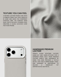 TEXTURED LEATHER CASE — GRAY