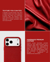 TEXTURED LEATHER CASE — RED