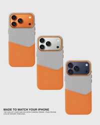 PORTEMONNEE TELEFOONHOESJE — GRIJS ORANJE