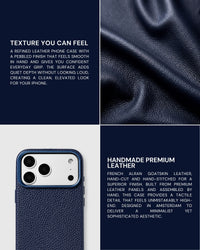 TEXTURED LEATHER CASE — BLUE