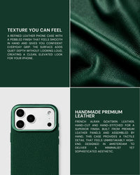 TEXTURED LEATHER CASE — GREEN