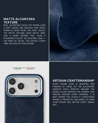 Funda para teléfono Alcántara — Cobalto