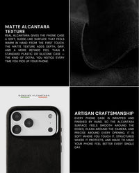 FUNDA PARA TELÉFONO ALCANTARA — NEGRA