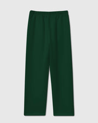 Back view of forest green Gingerbread Joy Sweatpant showing relaxed straight-leg silhouette