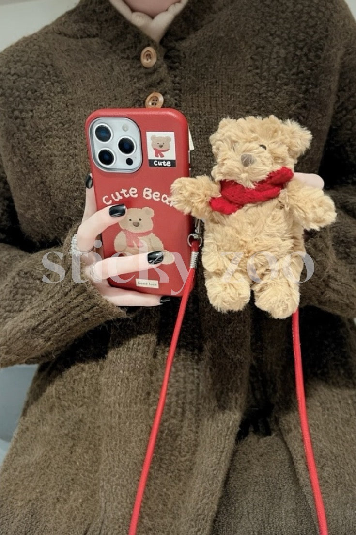 CUTE TEDDY BEAR PHONE CASE
